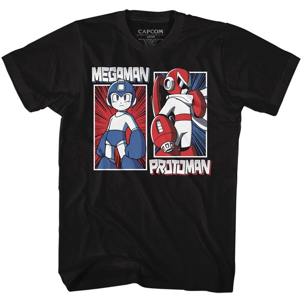 MEGA MAN-ROCK AND BLUES-BLACK ADULT S/S TSHIRT