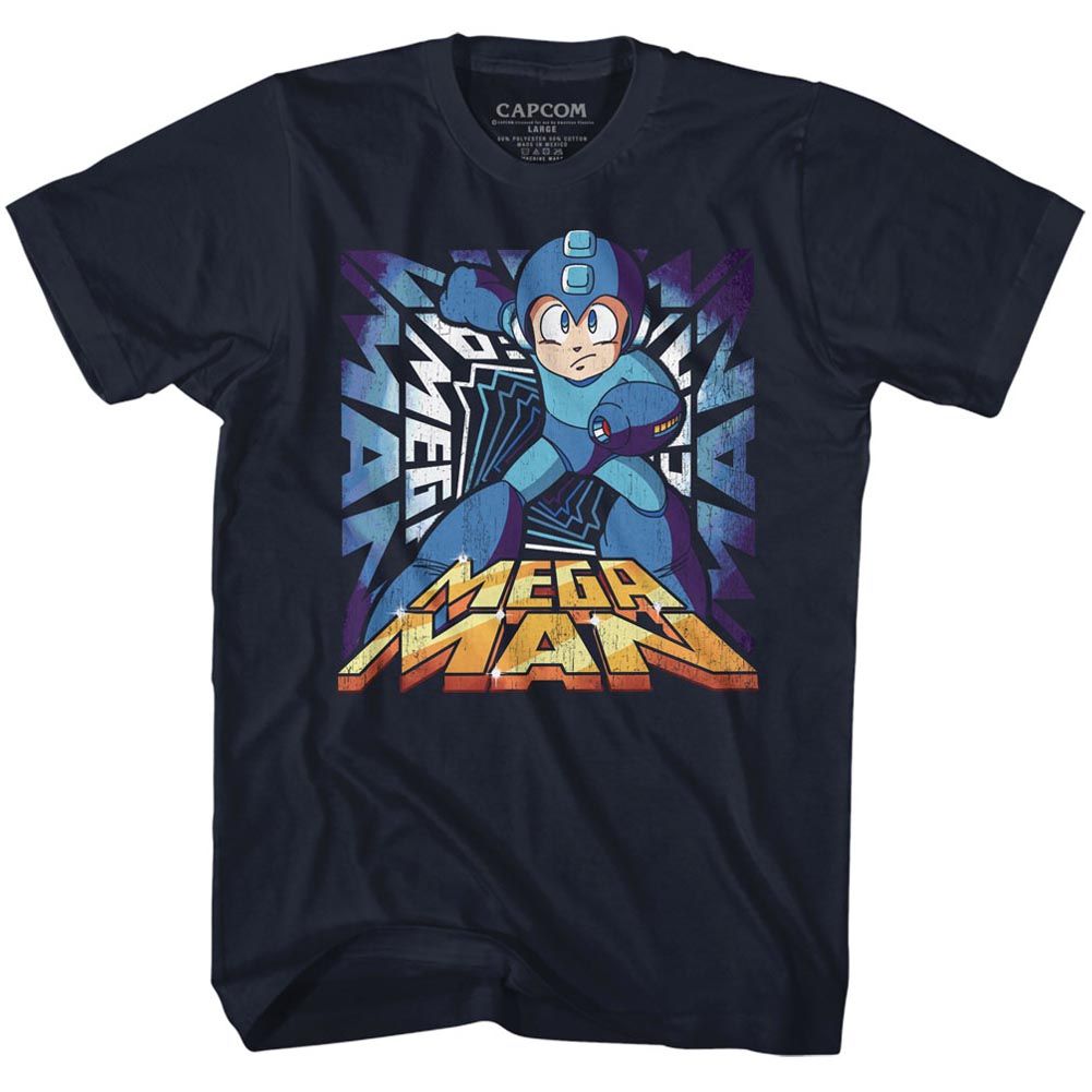 MEGA MAN-MEGAMAN-NAVY ADULT S/S TSHIRT