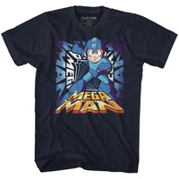 Thumbnail for MEGA MAN-MEGAMAN-NAVY ADULT S/S TSHIRT