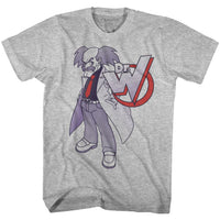 Thumbnail for MEGA MAN-DR WILLY-GRAY HEATHER ADULT S/S TSHIRT