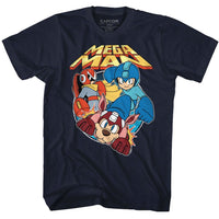 Thumbnail for MEGA MAN-FLAT COLORS-NAVY ADULT S/S TSHIRT