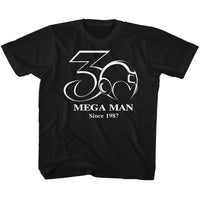 Thumbnail for MEGA MAN-30TH BW-BLACK TODDLER S/S TSHIRT