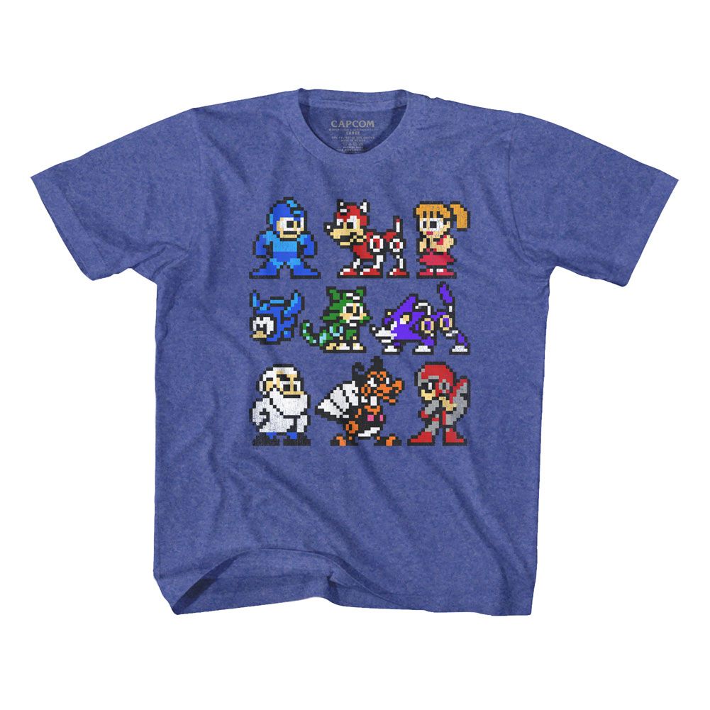 MEGA MAN-THE CAST-ROYAL HEATHER YOUTH S/S TSHIRT