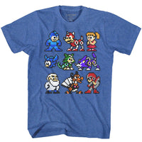 Thumbnail for MEGA MAN-THE CAST-ROYAL HEATHER ADULT S/S TSHIRT
