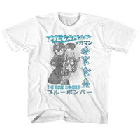 Thumbnail for MEGA MAN-BLUE BOMBER-WHITE YOUTH S/S TSHIRT