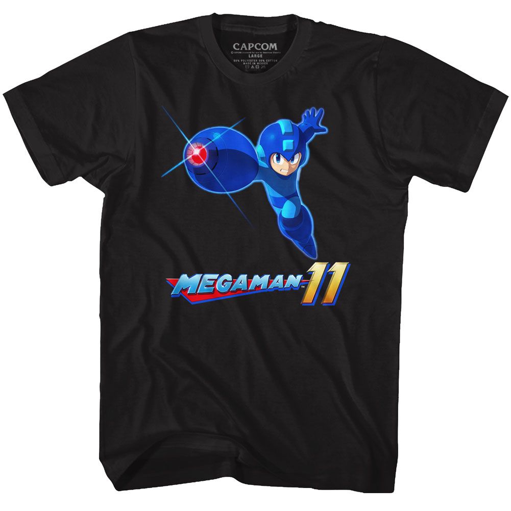 MEGA MAN-MEGA 11-BLACK ADULT S/S TSHIRT
