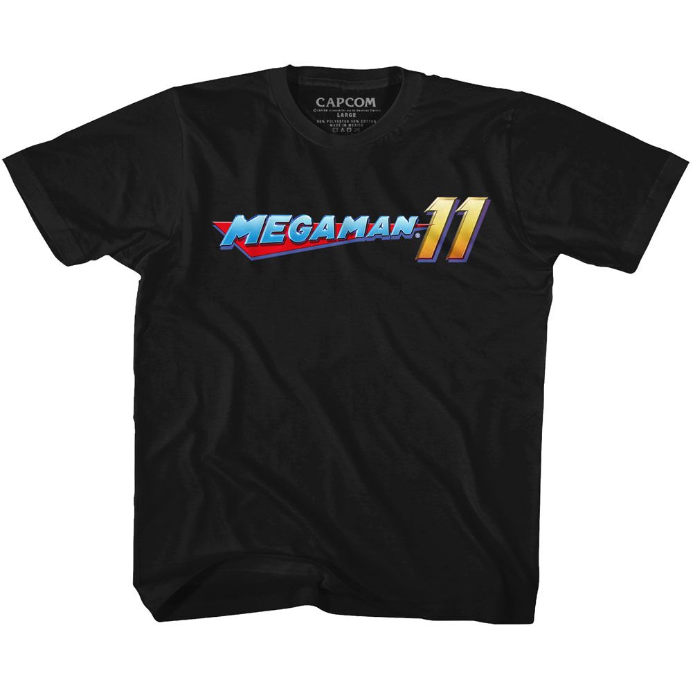 MEGA MAN-MEGA LOGO-BLACK YOUTH S/S TSHIRT