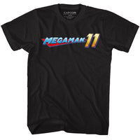 Thumbnail for MEGA MAN-MEGA LOGO-BLACK ADULT S/S TSHIRT