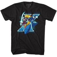 Thumbnail for MEGA MAN-X AND ZERO-BLACK ADULT S/S TSHIRT
