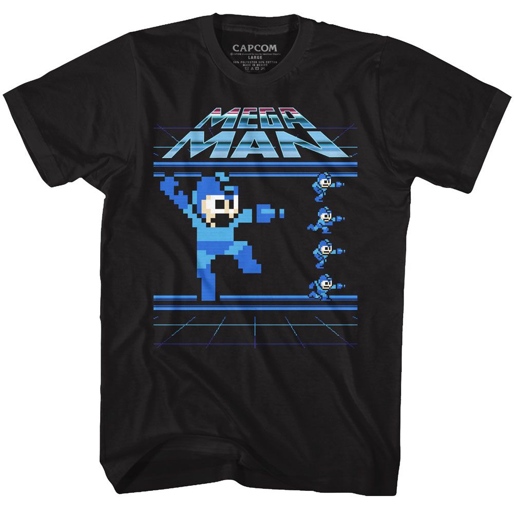 MEGA MAN-MEGAMEN-BLACK ADULT S/S TSHIRT