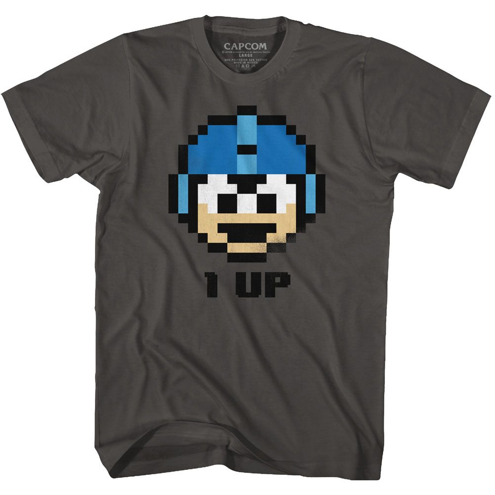 MEGA MAN-ONEUP-SMOKE ADULT S/S TSHIRT