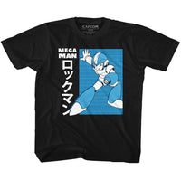 Thumbnail for MEGA MAN-MEGA MAN JPN-BLACK TODDLER S/S TSHIRT