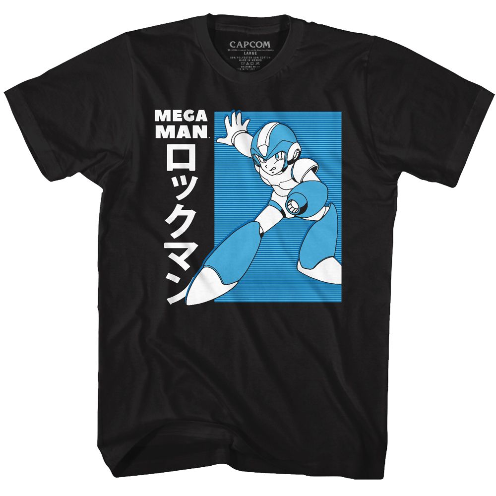 MEGA MAN-MEGA MAN JPN-BLACK ADULT S/S TSHIRT