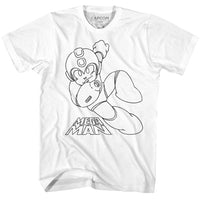 Thumbnail for MEGA MAN-WARPED ROCK-WHITE ADULT S/S TSHIRT