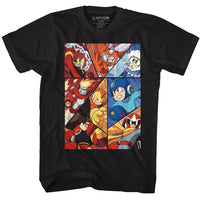 Thumbnail for MEGA MAN-ROBOT PANELS-BLACK ADULT S/S TSHIRT