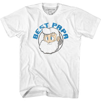 Thumbnail for MEGA MAN-BEST PAPA-WHITE ADULT S/S TSHIRT