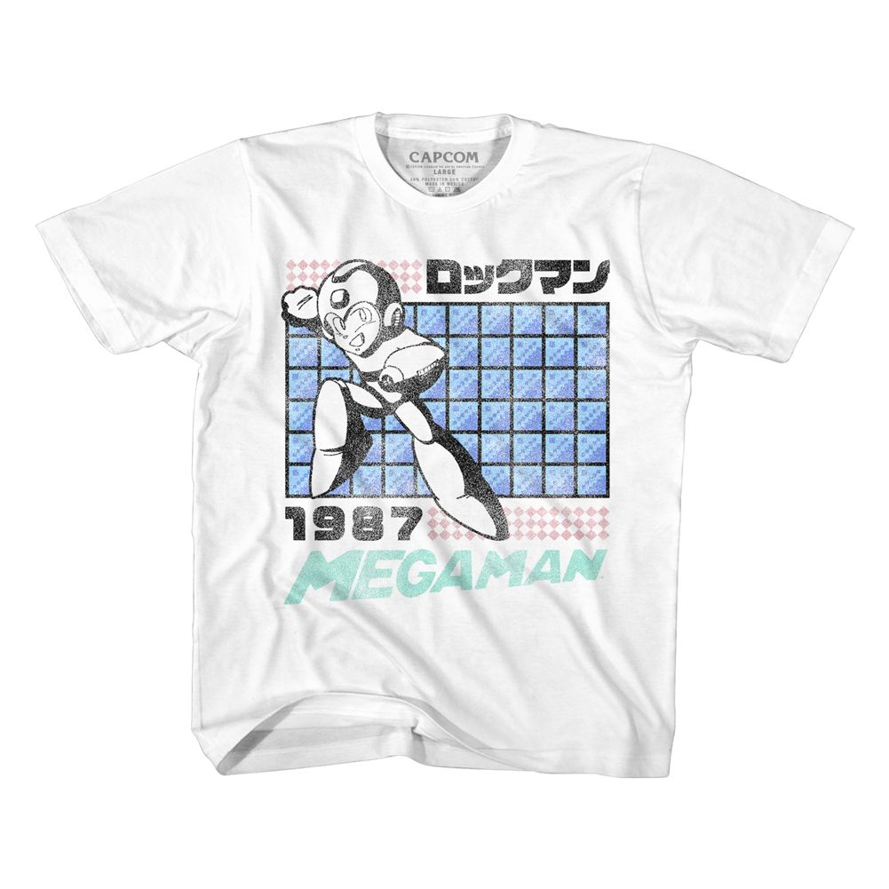 MEGA MAN-MEGAMAN 87-WHITE YOUTH S/S TSHIRT