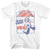 Thumbnail for MEGA MAN-MEGAMAN BLUE BOMBER AGAIN-WHITE ADULT S/S TSHIRT