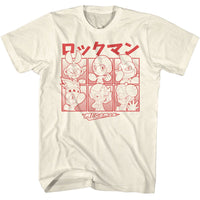 Thumbnail for MEGA MAN-MEGA MAN HALFTONE BOXES-NATURAL ADULT S/S TSHIRT