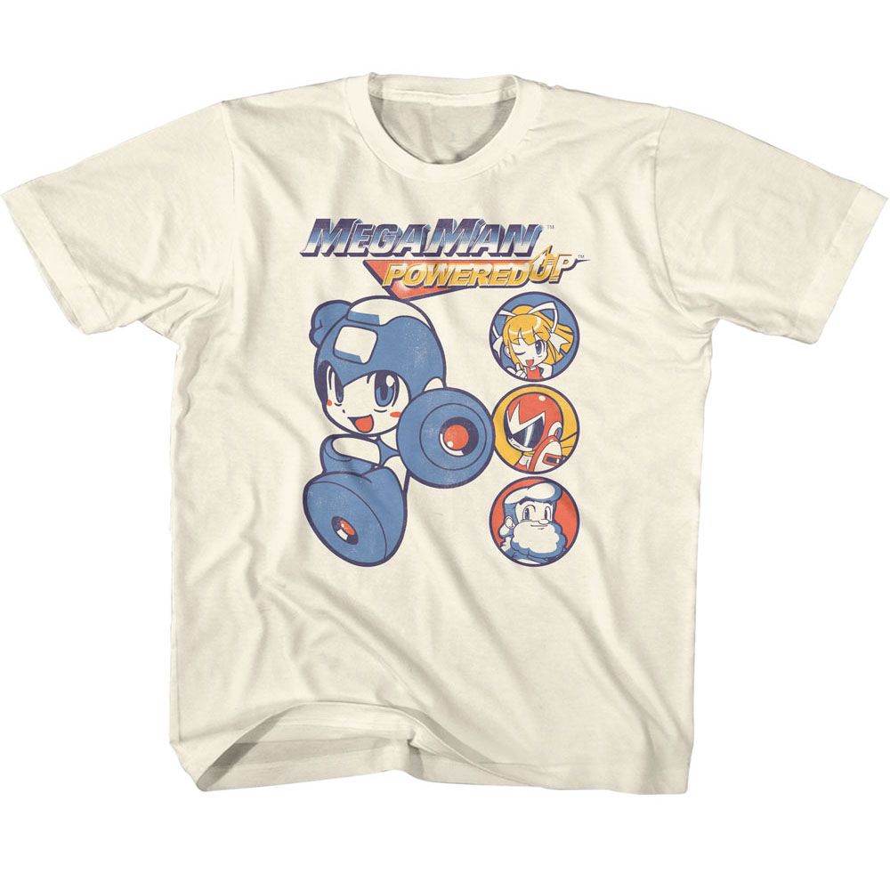 MEGA MAN-MEGA MAN CREW CIRCLES-NATURAL YOUTH S/S TSHIRT