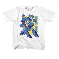 Thumbnail for MEGA MAN-MEGAMAN MULTIPLE POSES-WHITE YOUTH S/S TSHIRT