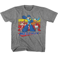 Thumbnail for MEGA MAN-MEGA MAN MULTI COLOR RECTANGLES-GRAPHITE HEATHER TODDLER S/S TSHIRT