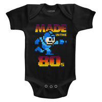 Thumbnail for MEGA MAN-MADEINTHE80S-BLACK INFANT S/S BODYSUIT