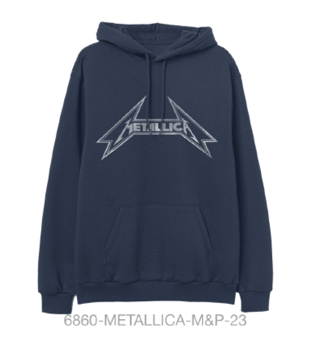 Metallica Classic Logo Navy Pullover Hoodie