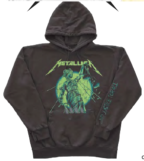 METALLICA - JUSTICE FOR ALL W/ SLEEVE HIT HOODY