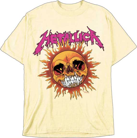 FIRE SUN PALE YELLOW MENS T-SHIRT