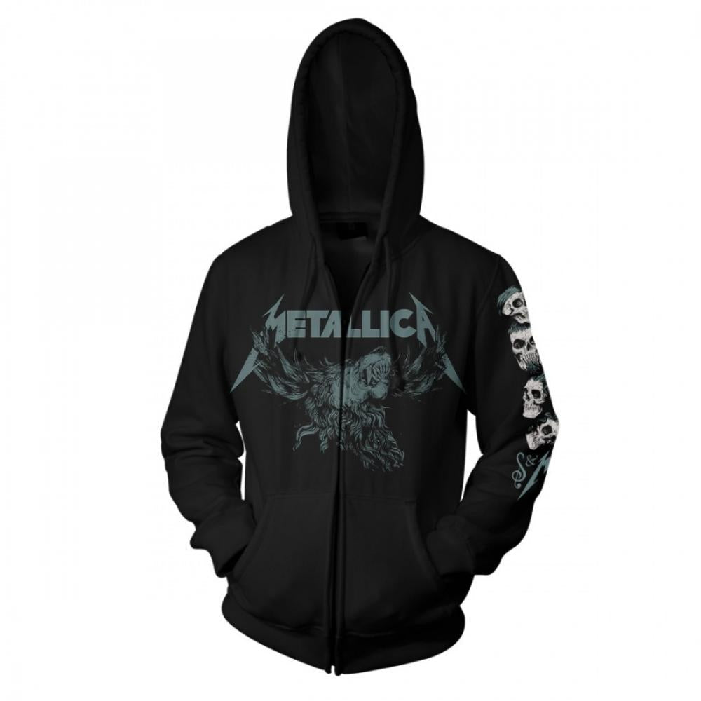 Metallica Moose Skull Zip Hoodie