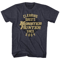 Thumbnail for MONSTER HUNTER-MH SINCE04-NAVY HEATHER ADULT S/S TSHIRT