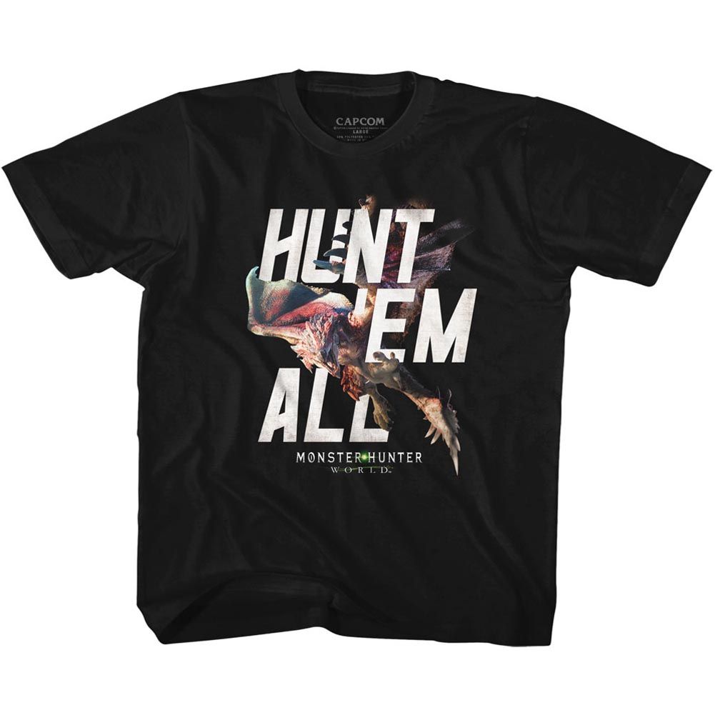MONSTER HUNTER-HUNT EM ALL-BLACK TODDLER S/S TSHIRT
