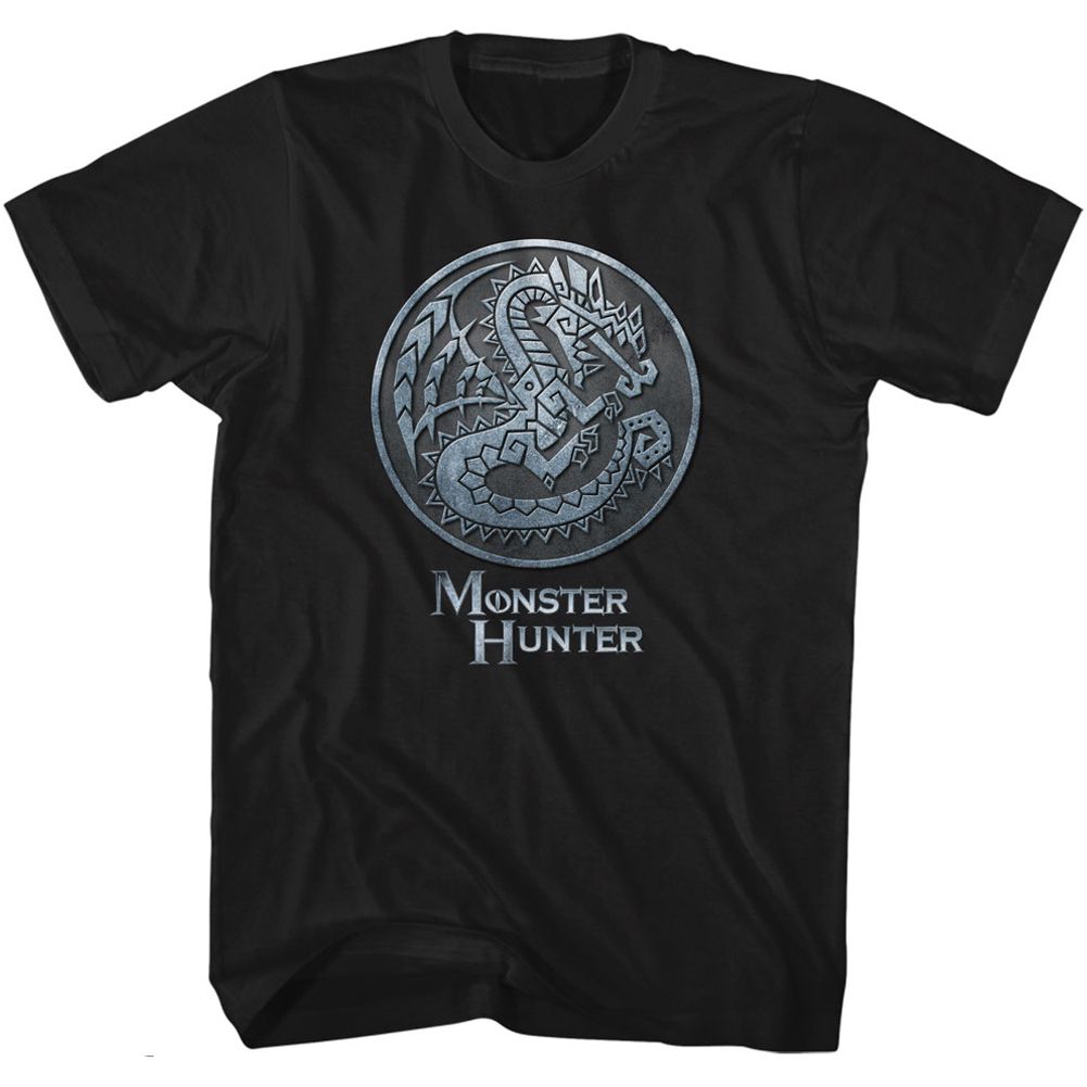 MONSTER HUNTER-MONSTER EMBLEM-BLACK ADULT S/S TSHIRT