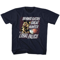 Thumbnail for MONSTER HUNTER-LOYAL PALICO-NAVY YOUTH S/S TSHIRT