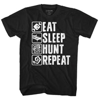Thumbnail for MONSTER HUNTER-HUNT REPEAT-BLACK ADULT S/S TSHIRT