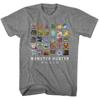 Thumbnail for MONSTER HUNTER-MHW ICONS-GRAPHITE HEATHER ADULT S/S TSHIRT