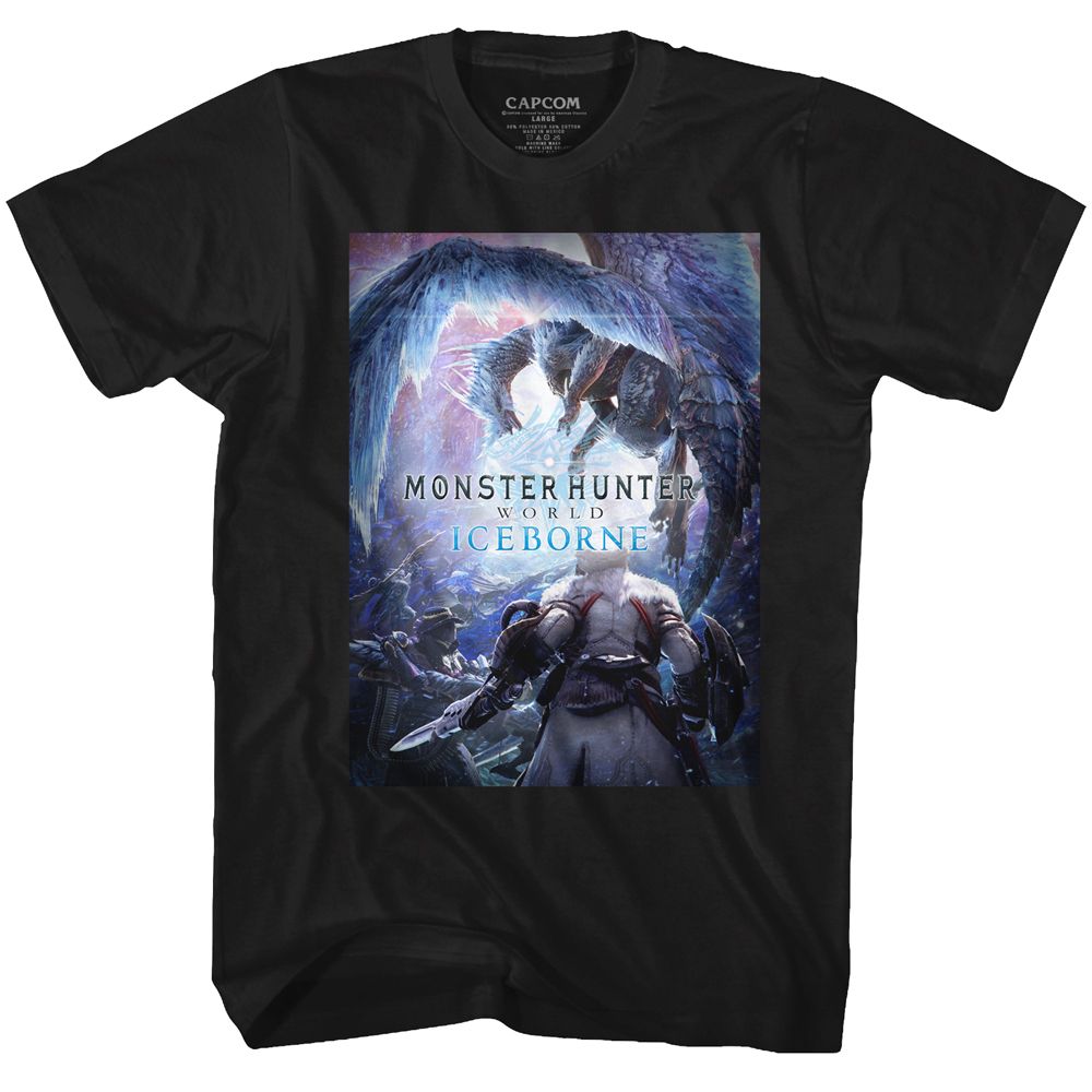 MONSTER HUNTER-ICEBORN KEYART-BLACK ADULT S/S TSHIRT