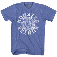 Thumbnail for MONSTER HUNTER-MH CIRCLE WHITE INK-ROYAL HEATHER ADULT S/S TSHIRT