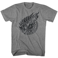 Thumbnail for MONSTER HUNTER-MH3 EMBLEM-GRAPHITE HEATHER ADULT S/S TSHIRT