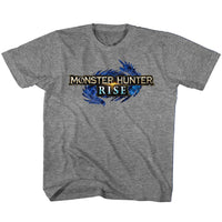 Thumbnail for MONSTER HUNTER-MH RISE LOGO-GRAPHITE HEATHER YOUTH S/S TSHIRT