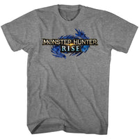 Thumbnail for MONSTER HUNTER-MH RISE LOGO-GRAPHITE HEATHER ADULT S/S TSHIRT