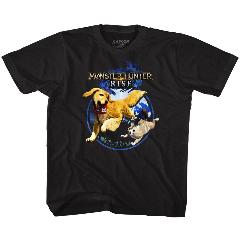 MONSTER HUNTER-PAIR OF PALS-BLACK YOUTH S/S TSHIRT
