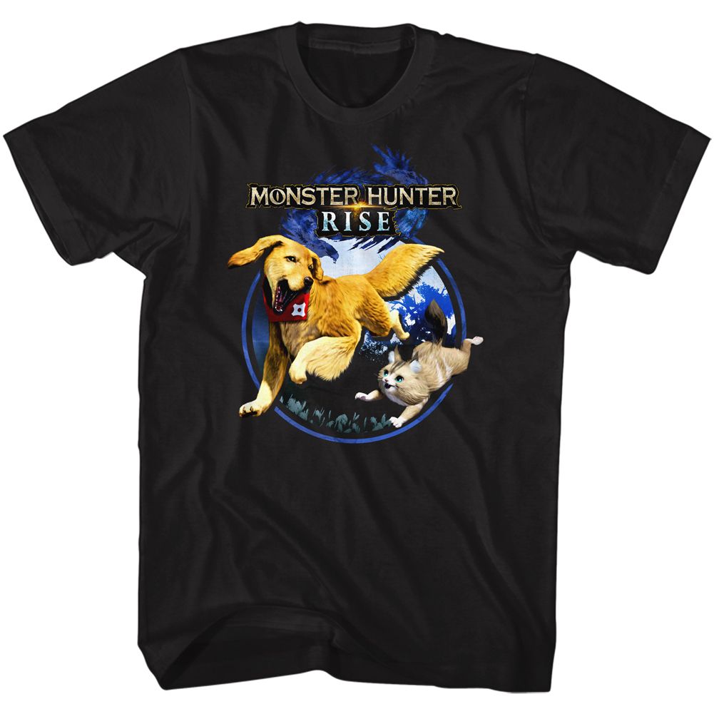 MONSTER HUNTER-PAIR OF PALS-BLACK ADULT S/S TSHIRT