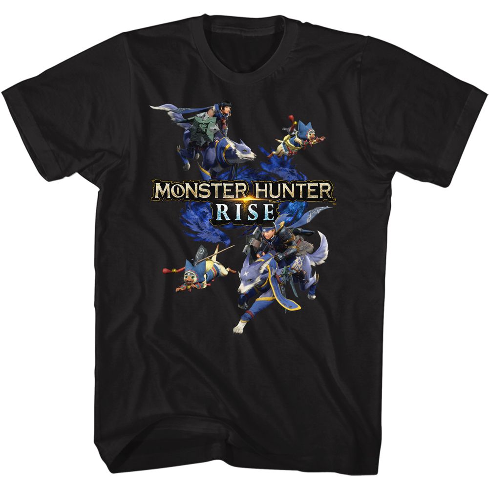 MONSTER HUNTER-PALLING AROUND-BLACK ADULT S/S TSHIRT