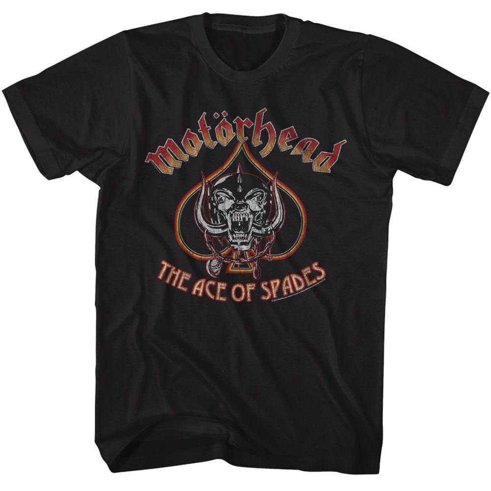 MOTORHEAD-MOTORHEAD SNAGGLETOOTH AND SPADE-BLACK ADULT S/S TSHIRT