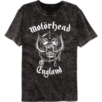 Thumbnail for MOTORHEAD-MOTORHEAD ENGLAND-MINERAL WASH BLACK ADULT S/S TSHIRT