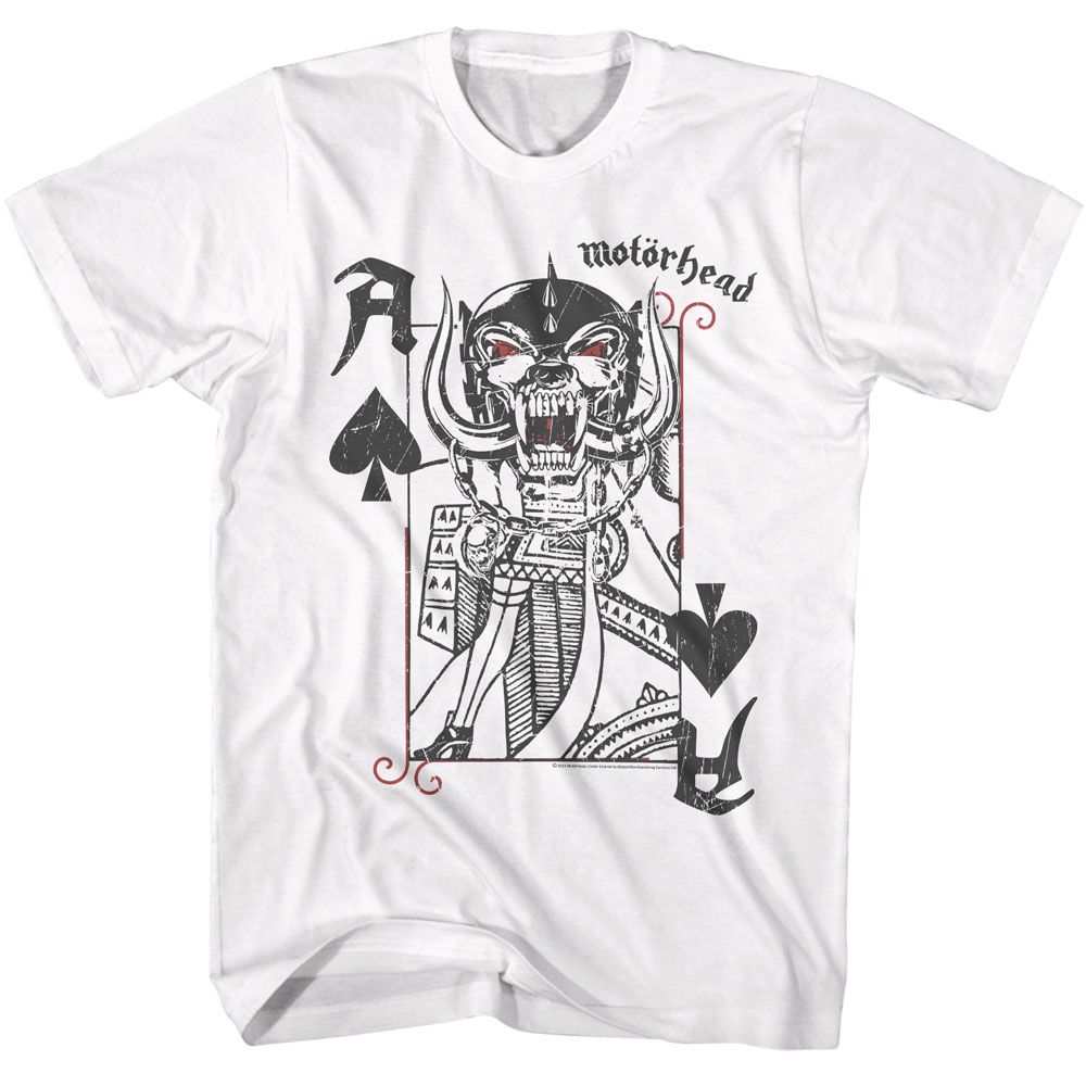 MOTORHEAD-MOTORHEAD KING OF ACES-WHITE ADULT S/S TSHIRT