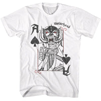 Thumbnail for MOTORHEAD-MOTORHEAD KING OF ACES-WHITE ADULT S/S TSHIRT