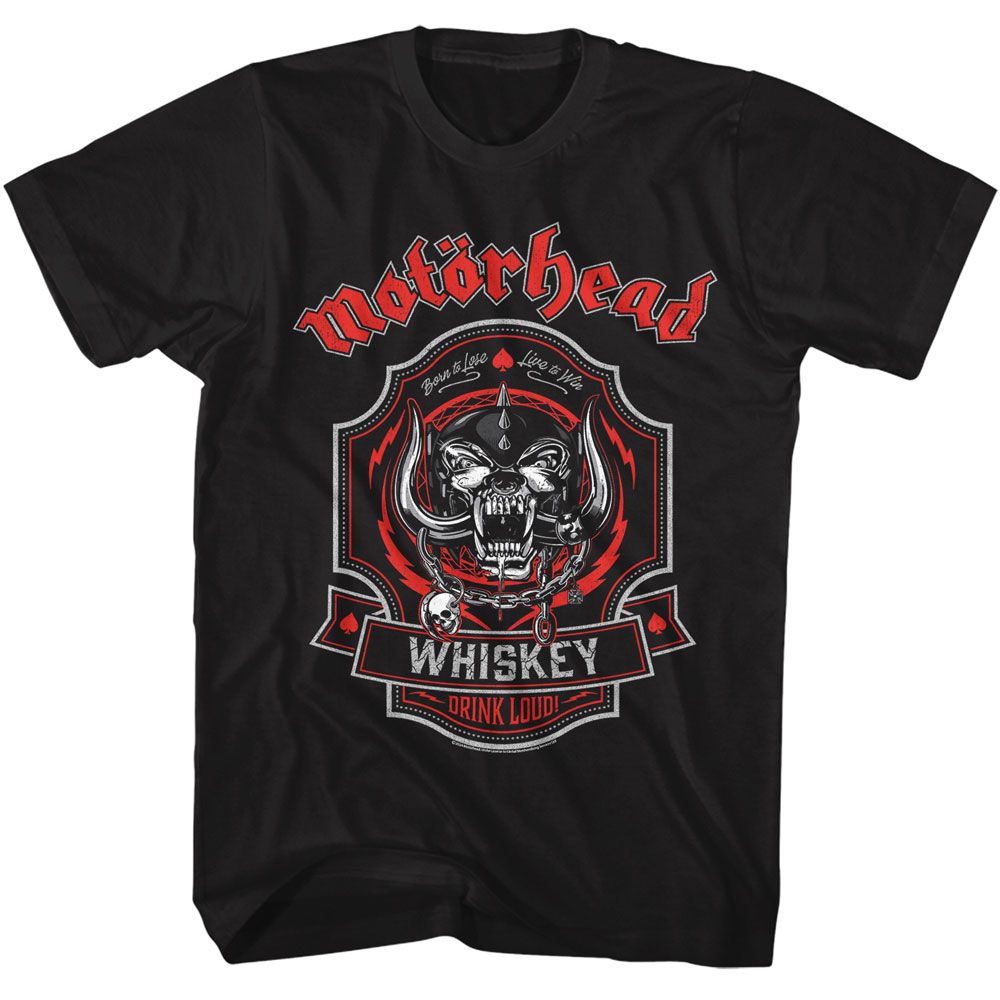 MOTORHEAD-MOTORHEAD DRINK LOUD-BLACK ADULT S/S TSHIRT